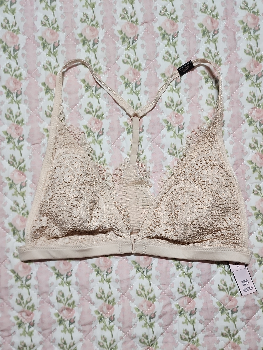 NWT Victoria's Secret 💖 Lace Bralette - Light Beige XS / TP